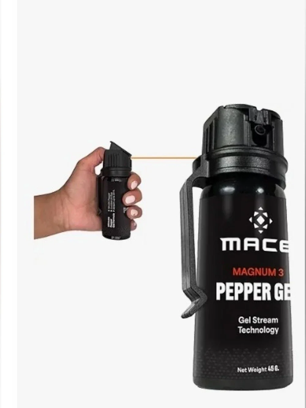 Pepper Gel Spray Canister - Black
